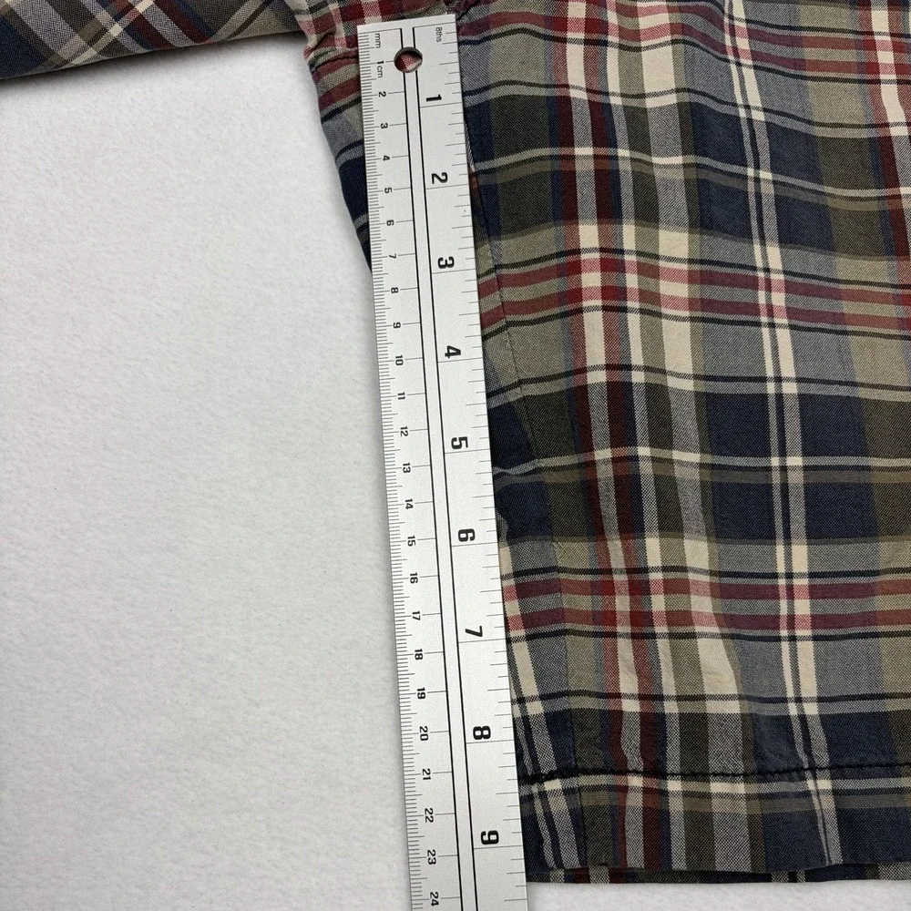 Eddie Bauer Mens Legend Wash Plaid Chino Shorts Multicolor Cotton Size 36